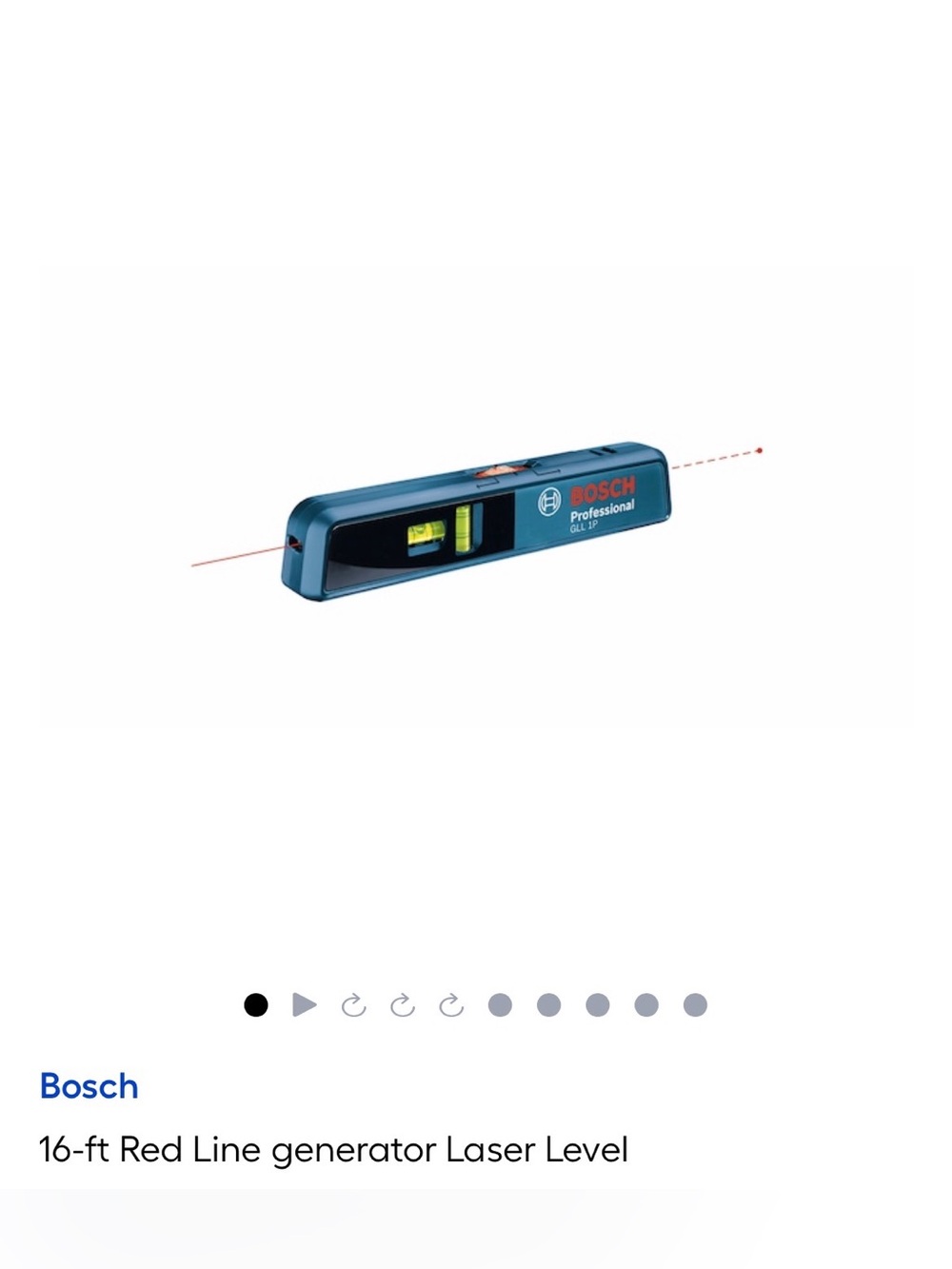16 foot new in box! Bosch Professional Red Line Laser Level - Blue
